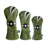 Lesmart Cartoon Shark Design Synthetic Leather Golf Head Cover